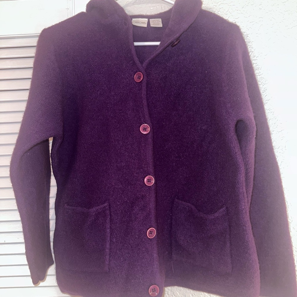 Cherokee Purple Wool Cardigan
